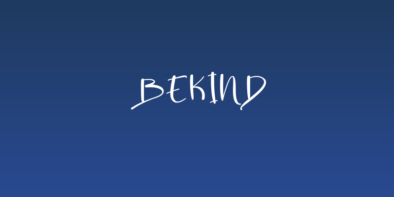 Bekind Social Header