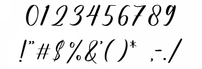 Belagia - Demo Font OTHER CHARS