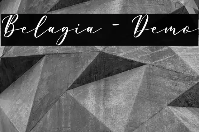 Belagia - Demo Font examples