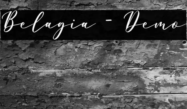 Belagia - Demo Font examples