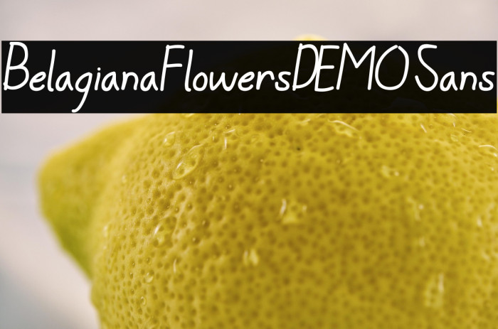 BelagianaFlowersDEMO Sans Example 3