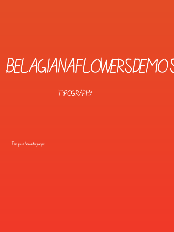 BelagianaFlowersDEMO Sans Poster