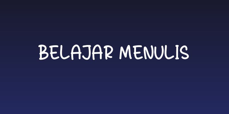Belajar Menulis Social Header