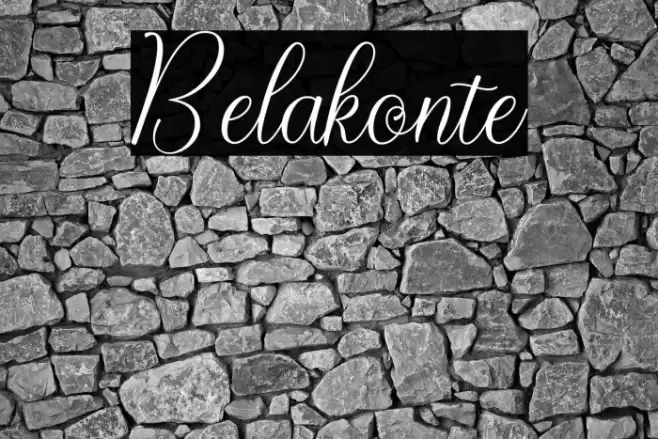 Belakonte Font examples