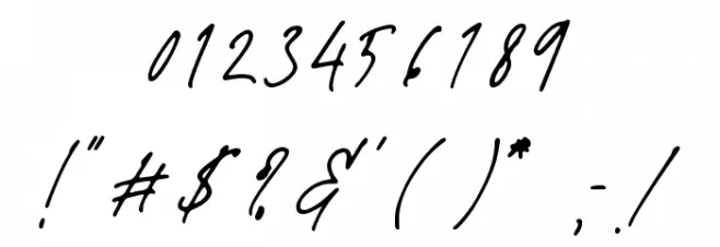 Belandia Signature Font OTHER CHARS