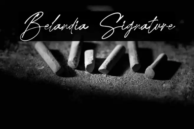 Belandia Signature Font examples