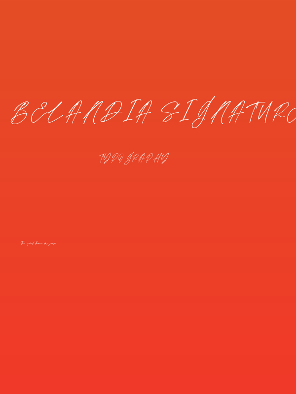 Belandia Signature Poster