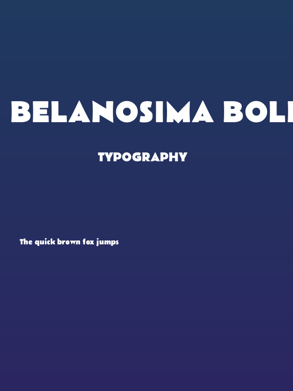 Belanosima Bold Poster