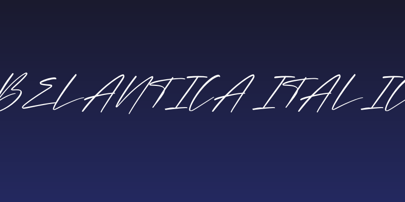 Belantica Italic Social Header