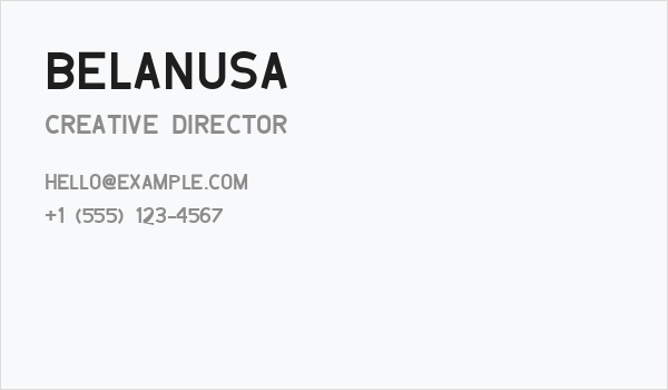Belanusa Business Card