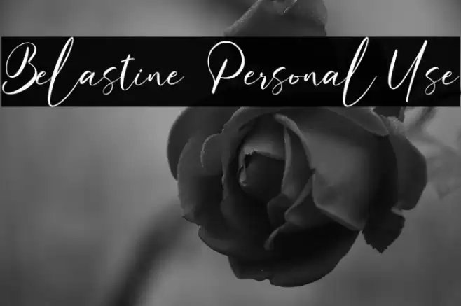 Belastine - Personal Use Font examples