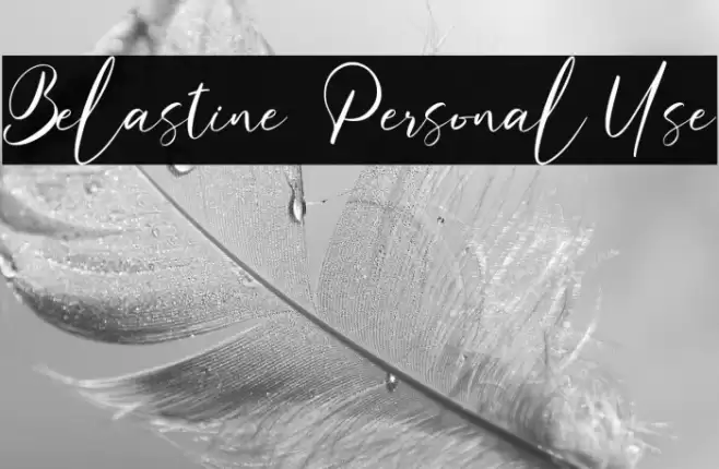 Belastine - Personal Use Font examples