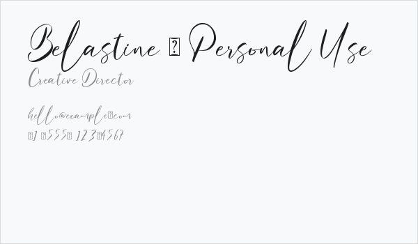 Belastine - Personal Use Business Card