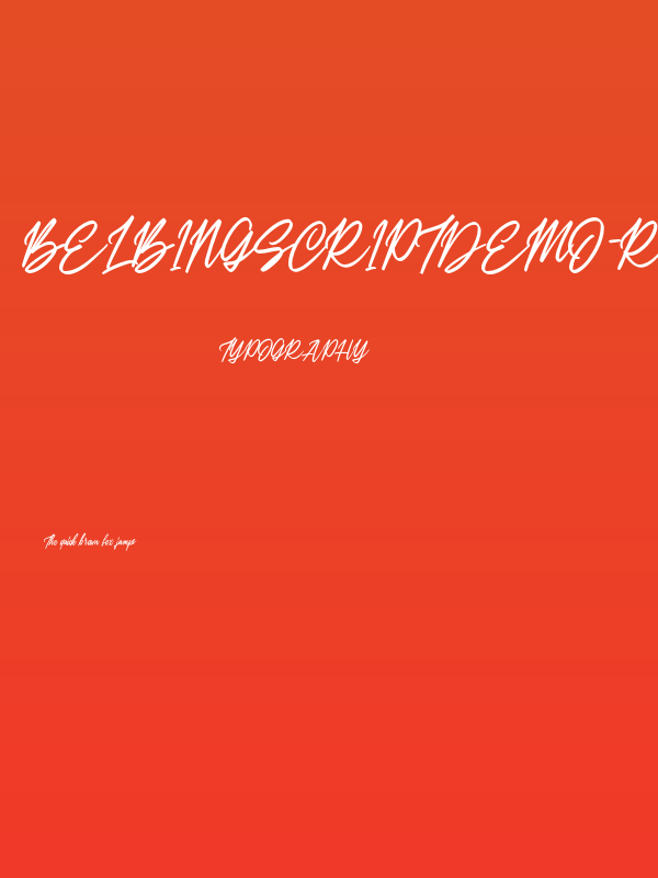 BelbingScriptDEMO-Regular Poster