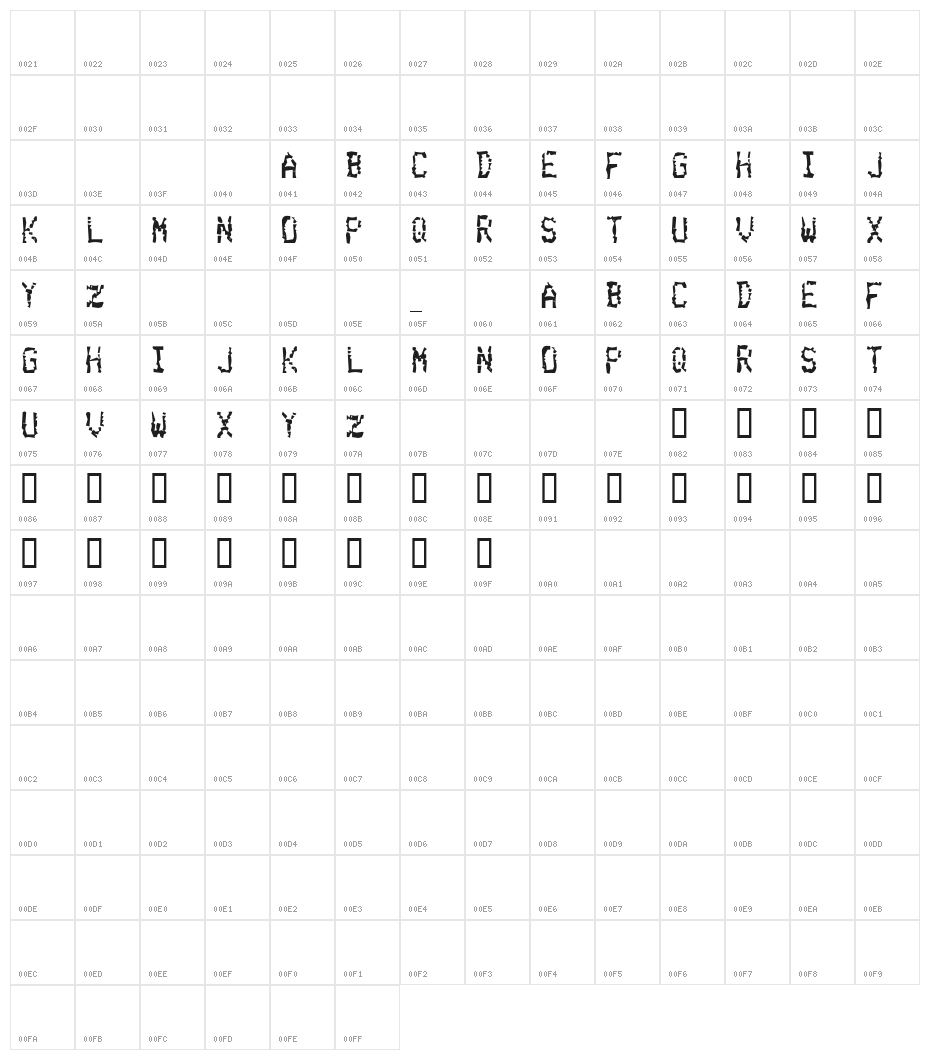 Belching Up Salisbury Steak Character Map