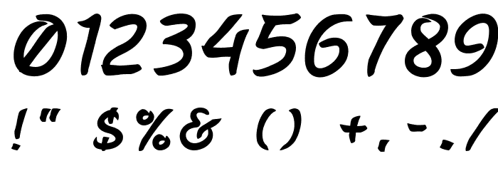 Belepotan-Italic Font OTHER CHARS