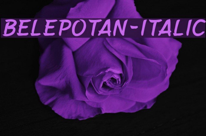Belepotan-Italic Font examples
