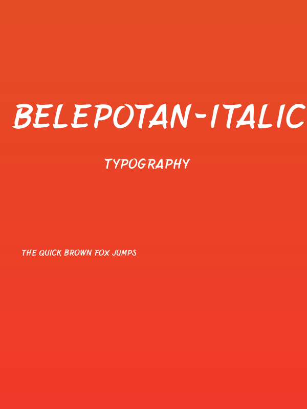 Belepotan-Italic Poster