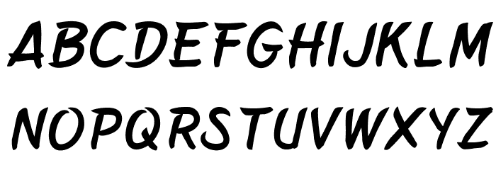 Belepotan-Italic Font LOWERCASE
