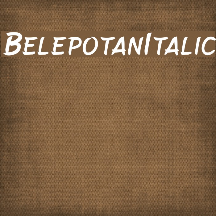 BelepotanItalic Fuentes examples