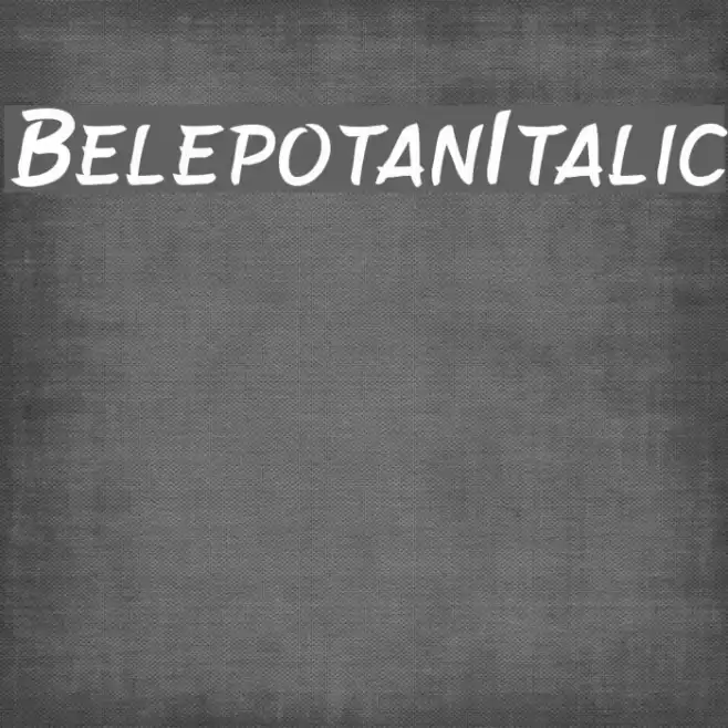 BelepotanItalic Fuentes examples