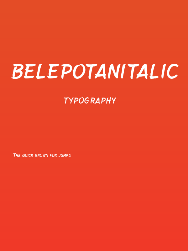 BelepotanItalic Poster