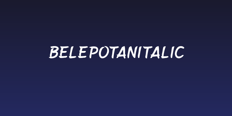 BelepotanItalic Social Header