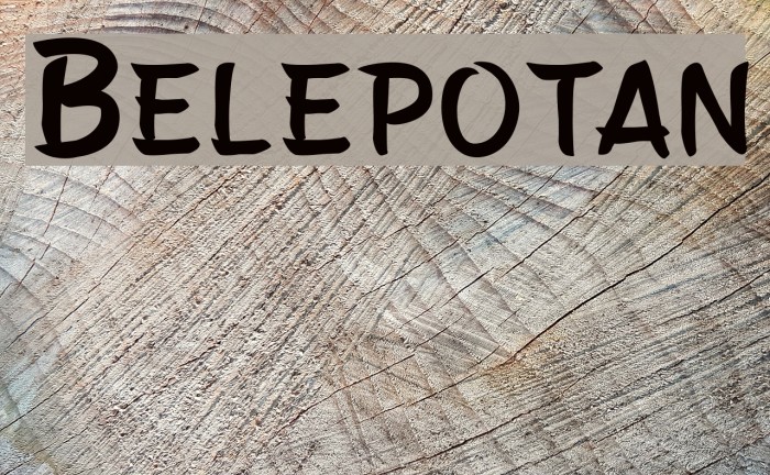 Belepotan Font examples