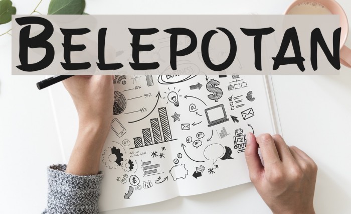 Belepotan Font examples