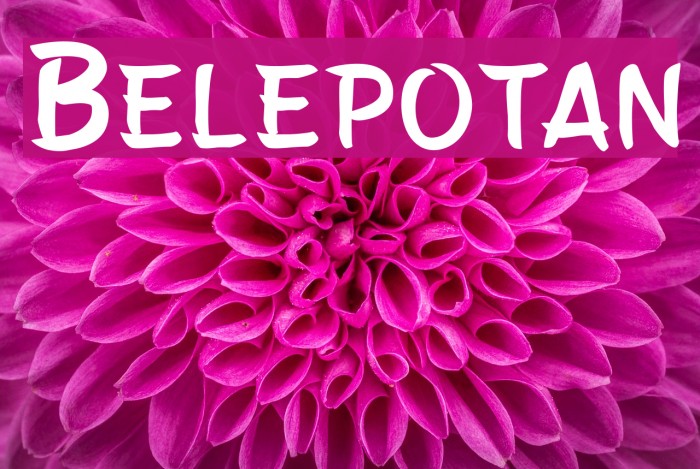 Belepotan Font examples