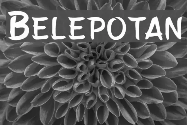 Belepotan Font examples