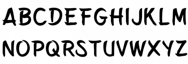 Belepotan Font LOWERCASE