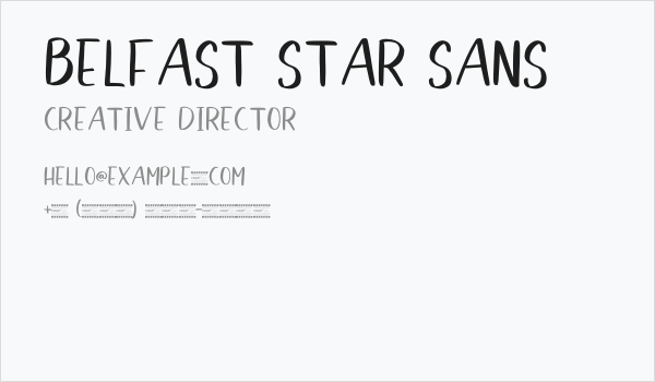 Belfast Star Sans Business Card