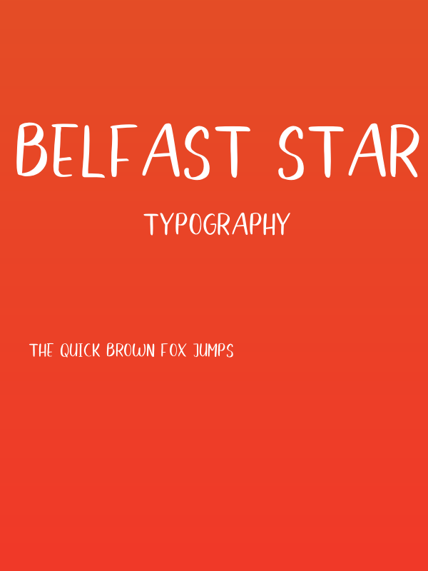Belfast Star Sans Poster