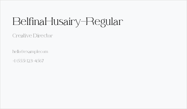 BelfinaHusairy-Regular Business Card