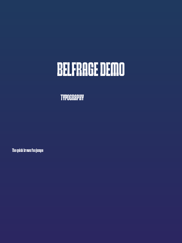 Belfrage Demo Poster