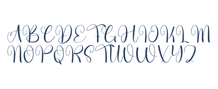 Belgia Calligraphy Uppercase