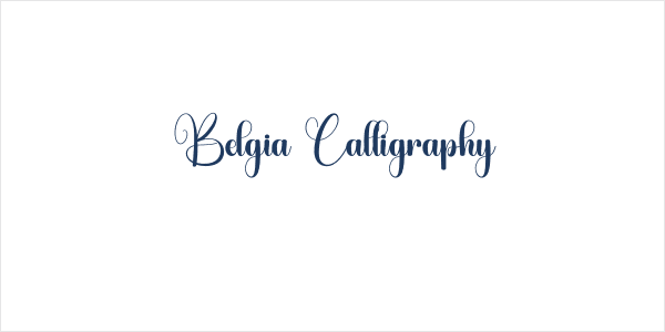 Belgia Calligraphy Logo