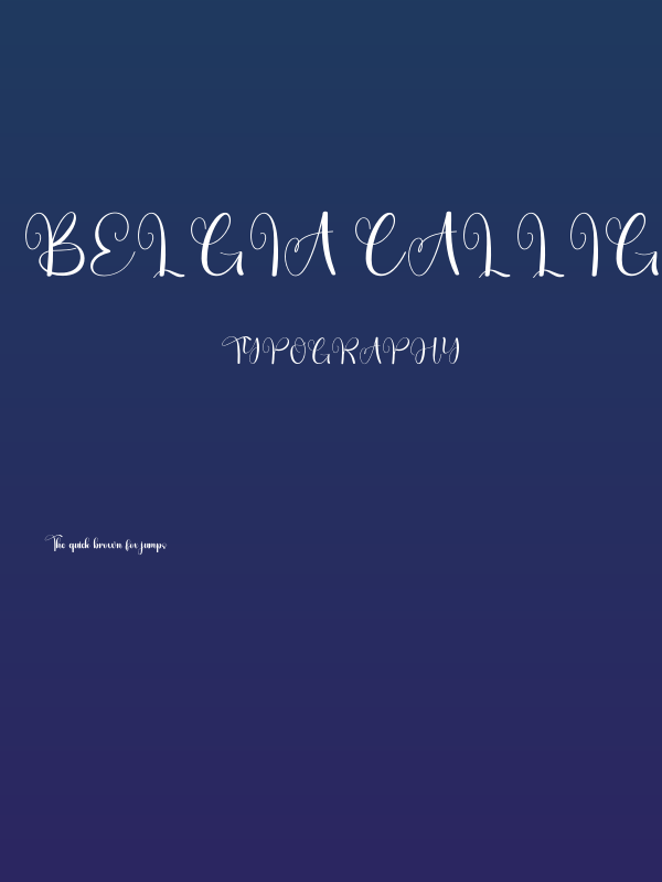 Belgia Calligraphy Poster