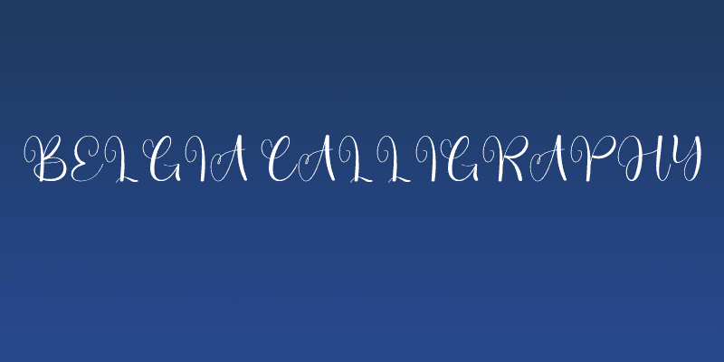 Belgia Calligraphy Social Header