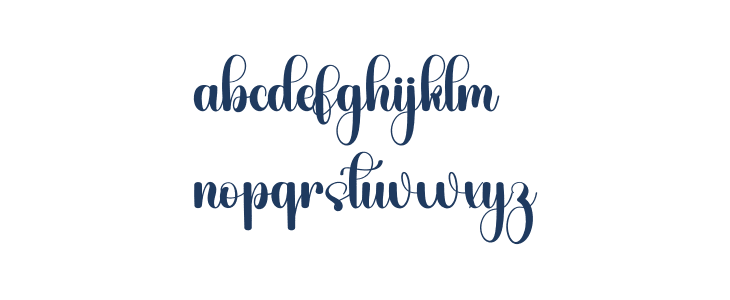 Belgia Calligraphy Lowercase
