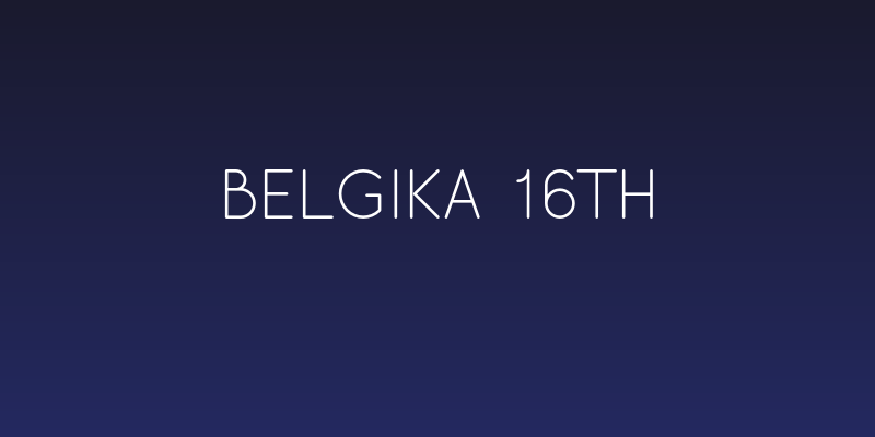 Belgika 16th Social Header