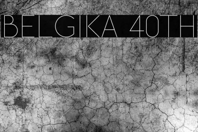 Belgika 40th Font examples