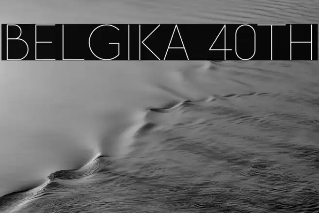 Belgika 40th Font examples