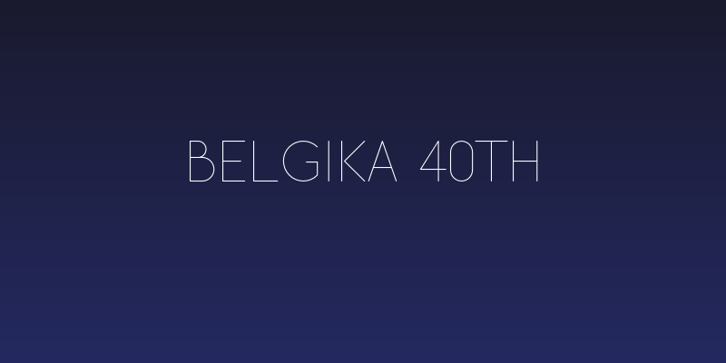 Belgika 40th Social Header