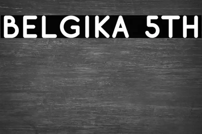 Belgika 5th Font examples