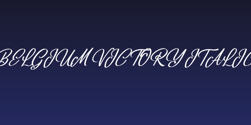 Belgium Victory Italic Social Header