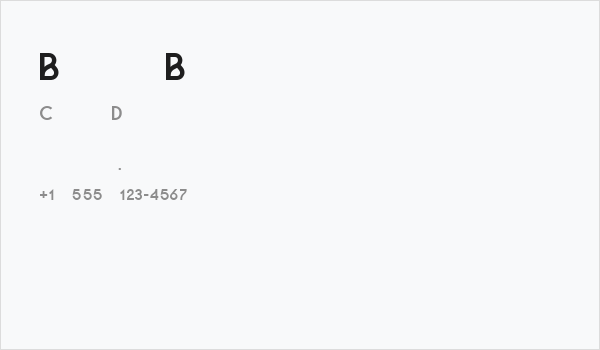 Belgrad Bold Business Card