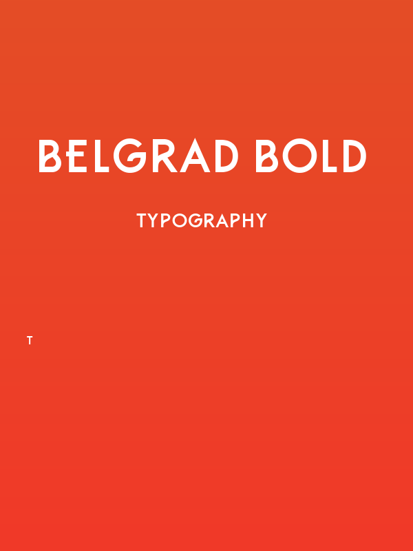 Belgrad Bold Poster
