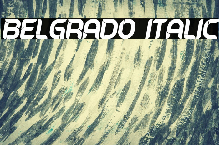 Belgrado Italic Font examples